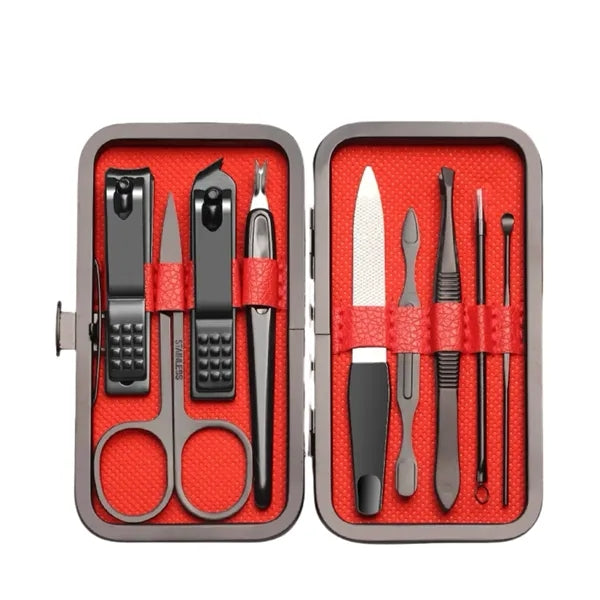 9-in-1 Manicure Set in Pu Leather Case
