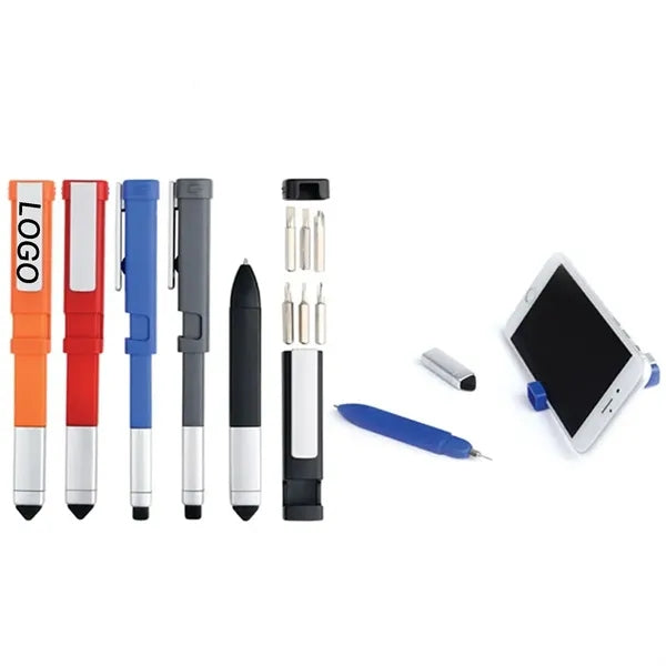 Multifunctional Stylus Pen With Phone Holder&Screwdriver