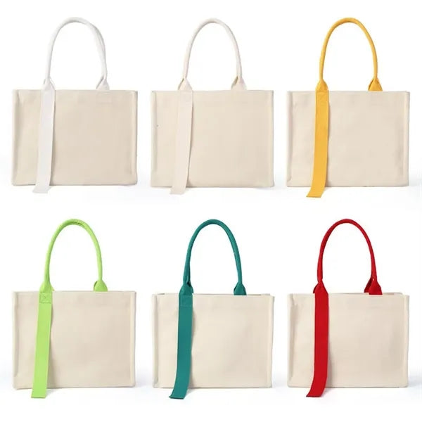 10 '' Canvas Bag With Ribbon Design