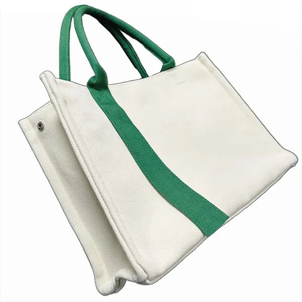 10 '' Canvas Bag With Ribbon Design