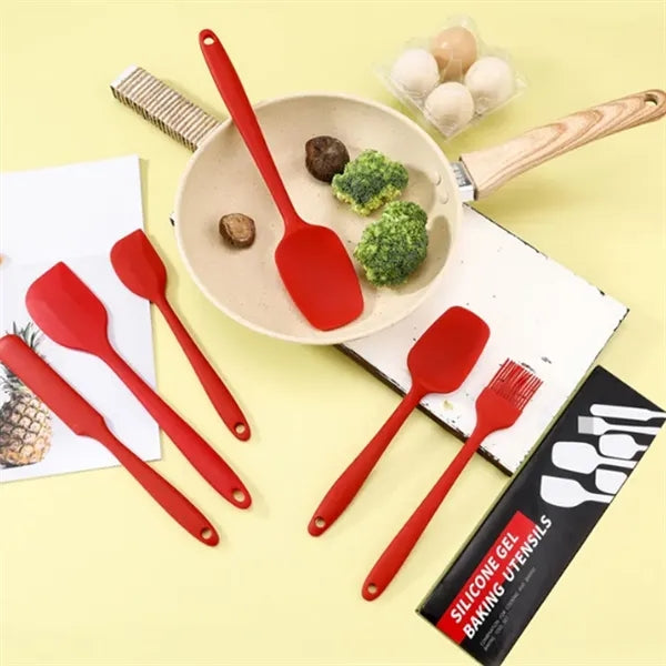 6-Piece Silicone Spatula Set Baking utensils