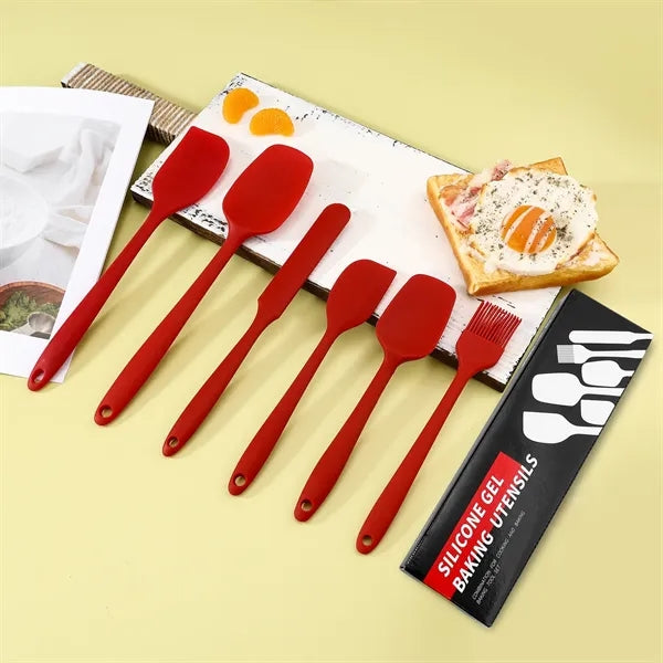 6-Piece Silicone Spatula Set Baking utensils