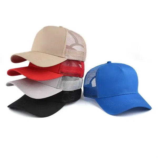 Adjustable Cotton Mesh Baseball Cap Trucker Hat