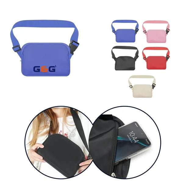 Nylon Crossbody Waist Bag