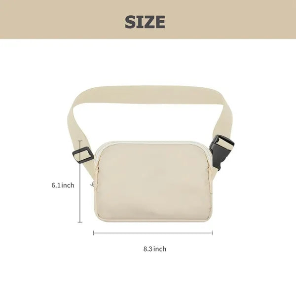 Nylon Crossbody Waist Bag