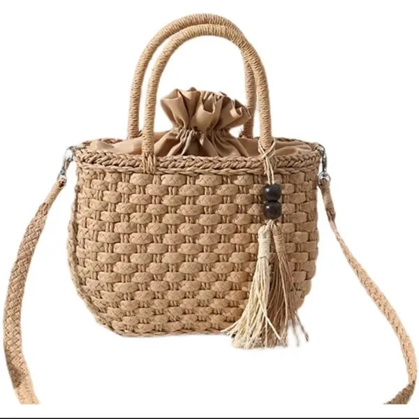 Jute Vintage hand woven cross body bag handbag