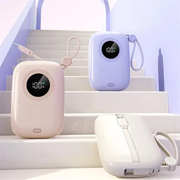 10000mAh Portable Power Bank With Cables