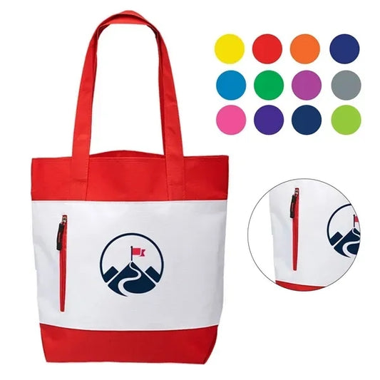 Canvas Bag w/ Front Zipper