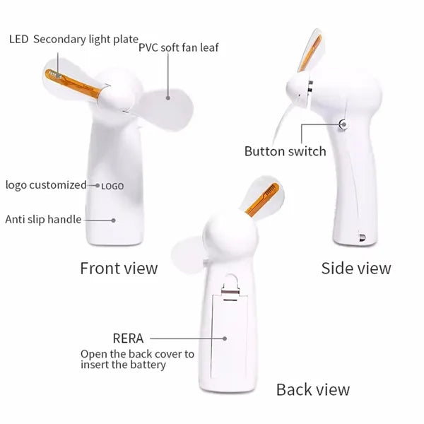 Mini Flash Message Fan with LED