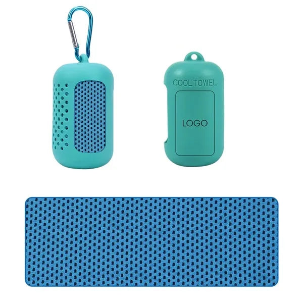 Quick Dry Cooling Towel With Silicone Case