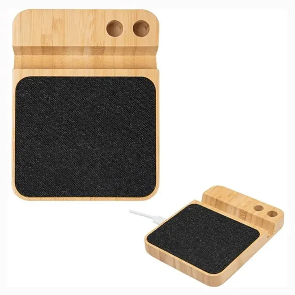 Bamboo Wireless Chargers with Pen Holder