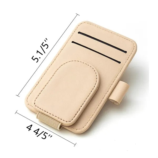 PU Leather Car Sun Visor Magnetic Clip Eye Frame