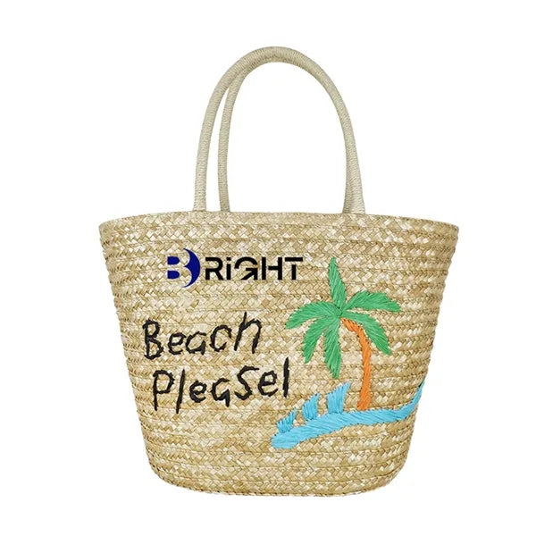 Natural Straw Beach Bag