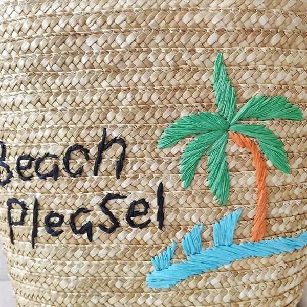 Natural Straw Beach Bag
