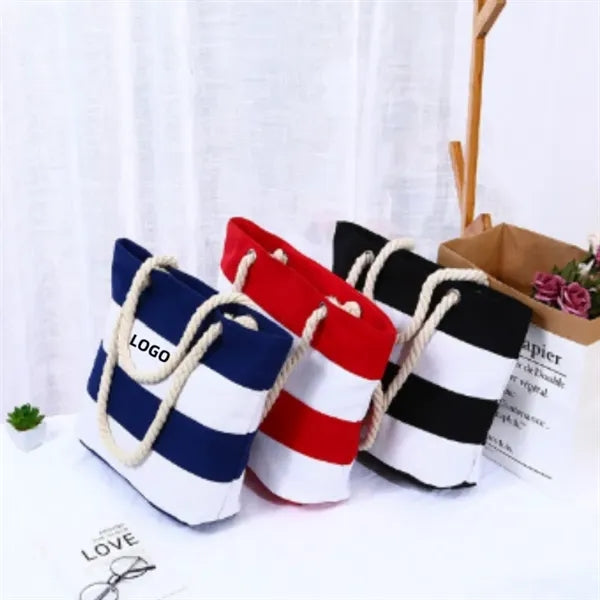 Cotton Resort Tote Bag with RopeHandle