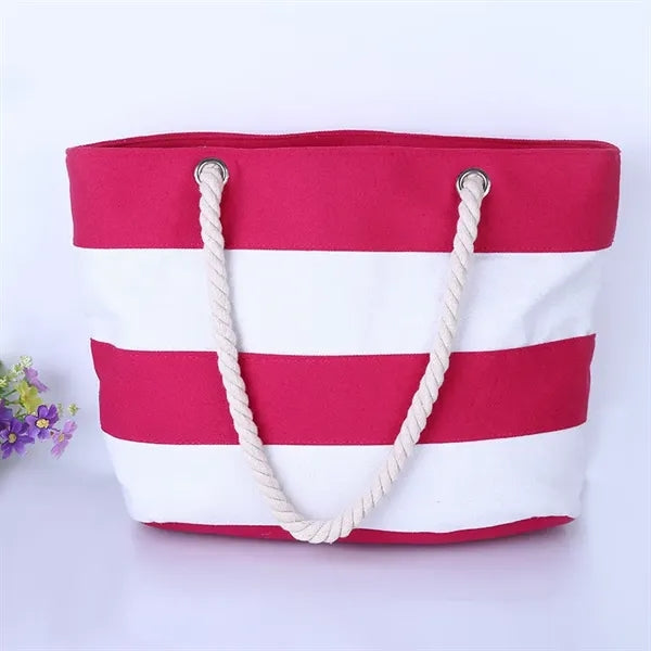 Cotton Resort Tote Bag with RopeHandle