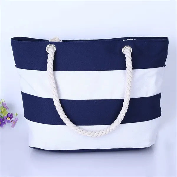 Cotton Resort Tote Bag with RopeHandle