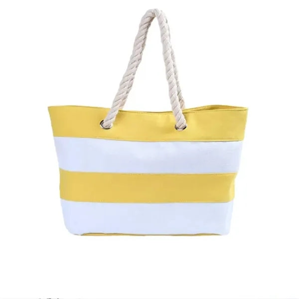 Cotton Resort Tote Bag with RopeHandle