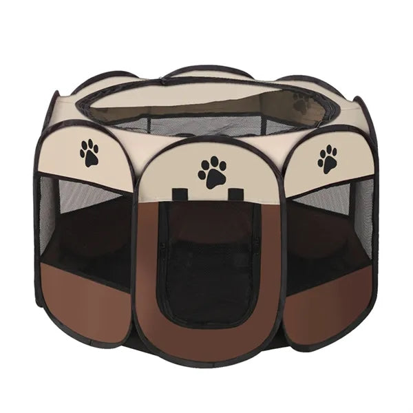 Portable Collapsible Pet Dog Playpen with Breathable Mesh