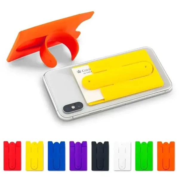 Two Function Soft Silicone Cell Phone Wallet