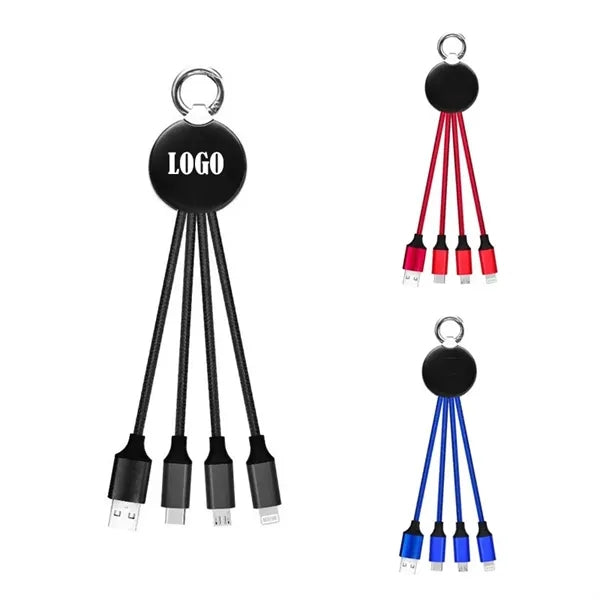 3 in 1 Multiple Charging Cord Adapter Key Chain