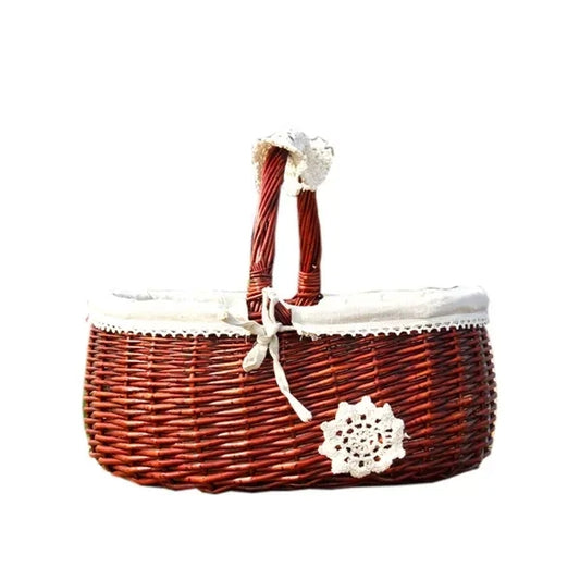 Rattan Storage Basket With Lid