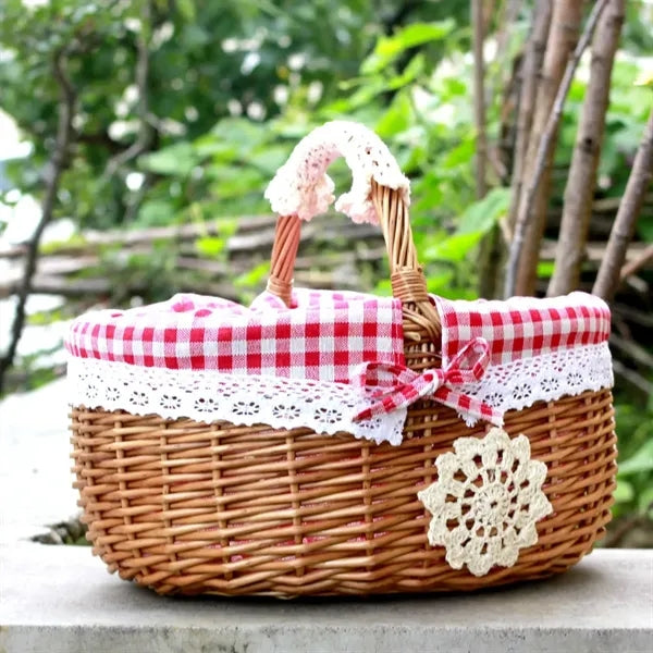 Rattan Storage Basket With Lid
