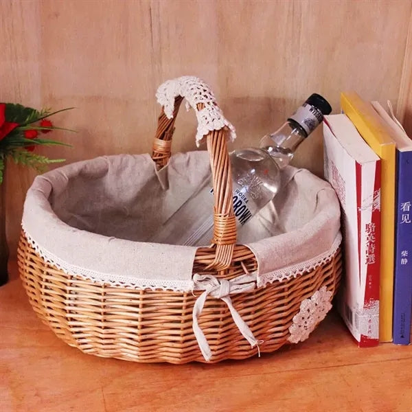 Rattan Storage Basket With Lid