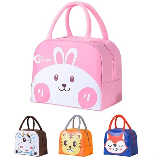 Cartoon Insulated Lunch Bag with Handles for for Work Picnic