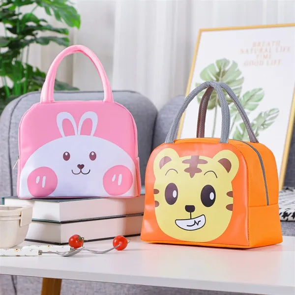 Cartoon Insulated Lunch Bag with Handles for for Work Picnic