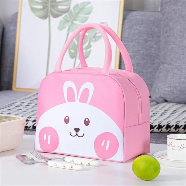 Cartoon Insulated Lunch Bag with Handles for for Work Picnic