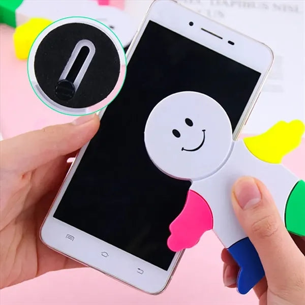 Figure-shaped Highlighter with Brush & Screen Cleaner