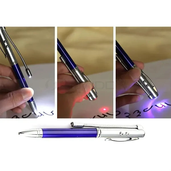 Metal Ballpoint Pen with Laser Pointer & LED light