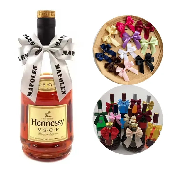 Printed Bottle Ribbon Bows