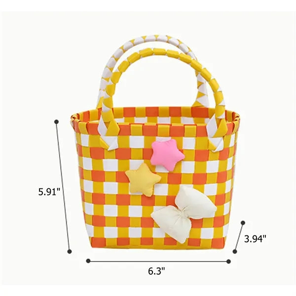 DIY Colorful Woven Basket
