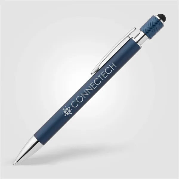 Wave Aluminum Spinner Stylus Pen - Laser Engraved