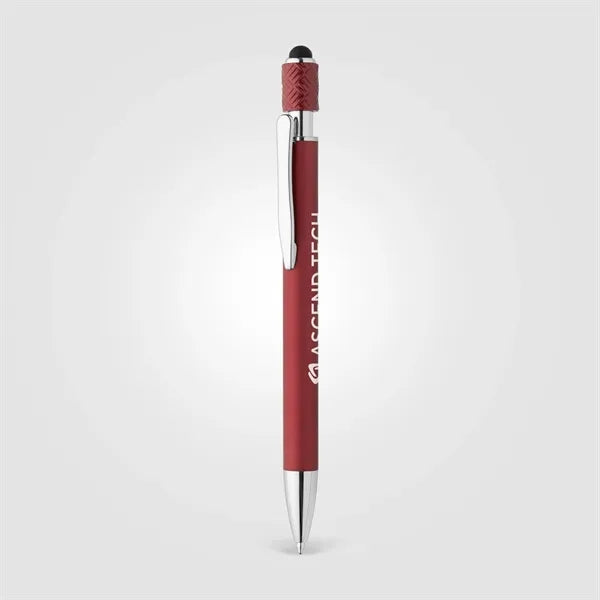 Wave Aluminum Spinner Stylus Pen - Laser Engraved
