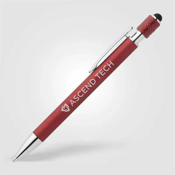 Wave Aluminum Spinner Stylus Pen - Laser Engraved