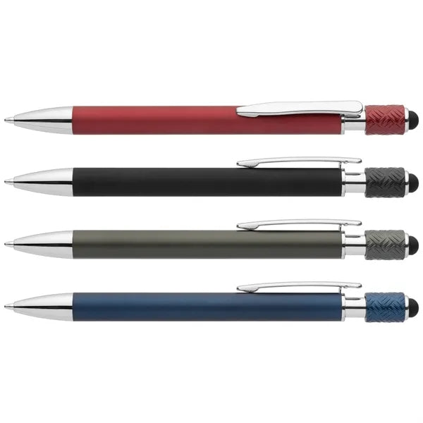 Wave Aluminum Spinner Stylus Pen - Laser Engraved