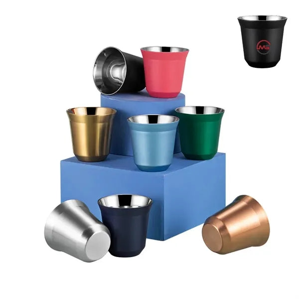 2.5 Oz Stainless Steel Espresso Cups