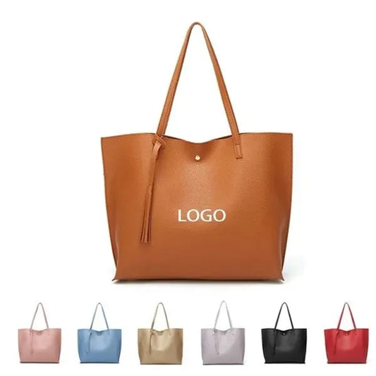Soft Leather Tote Shoulder Bag
