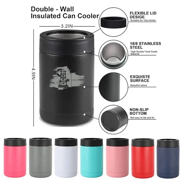12 Oz Double Wall Stainless Steel Insulated Can Cooler