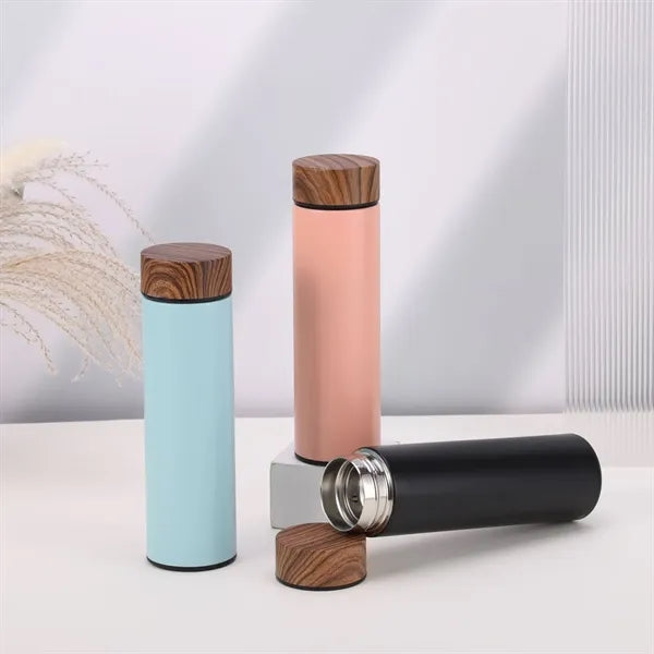 500ml Vacuum Insulated Water Bottle with Bamboo Lid