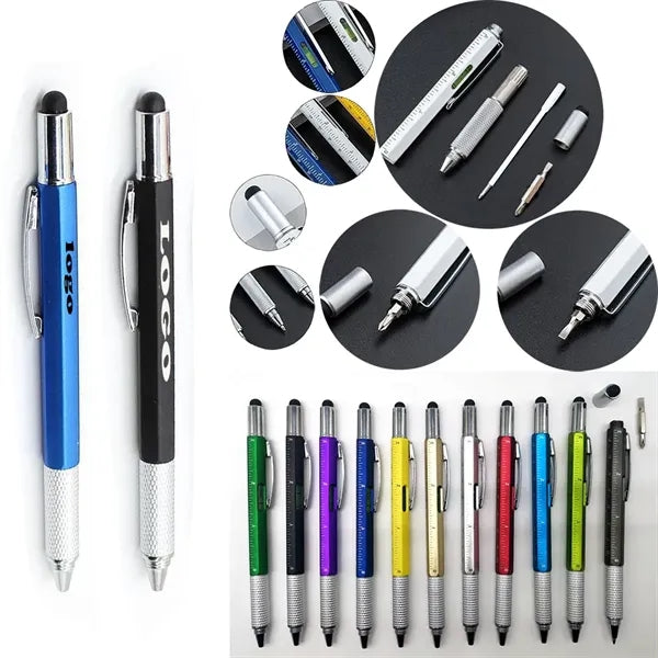 5-In-1 Multi Functional Metal Pen With Stylus