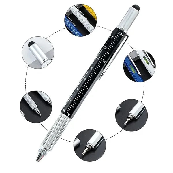 5-In-1 Multi Functional Metal Pen With Stylus