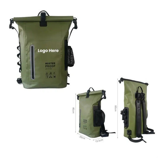 25L Waterproof PVC Backpack With Mesh Pocket