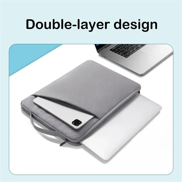 Double-Layer 14-Inch Laptop and Tablet Business Sleeve
