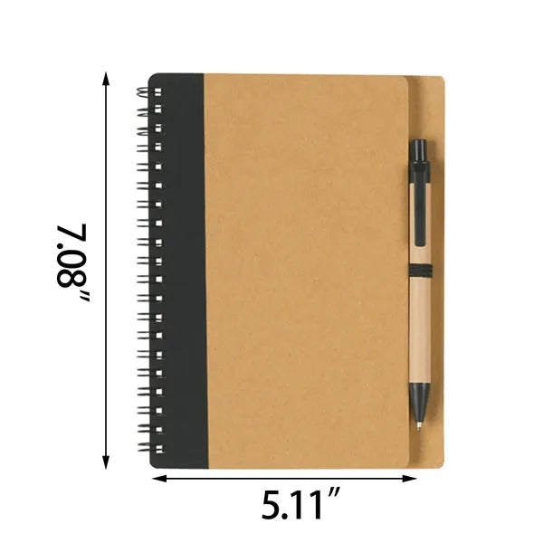 Eco-Inspired Spiral Notebook & Pen