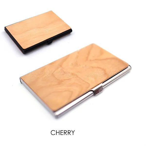 Elegant Wooden Business Card Holder