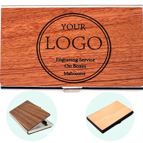 Elegant Wooden Business Card Holder